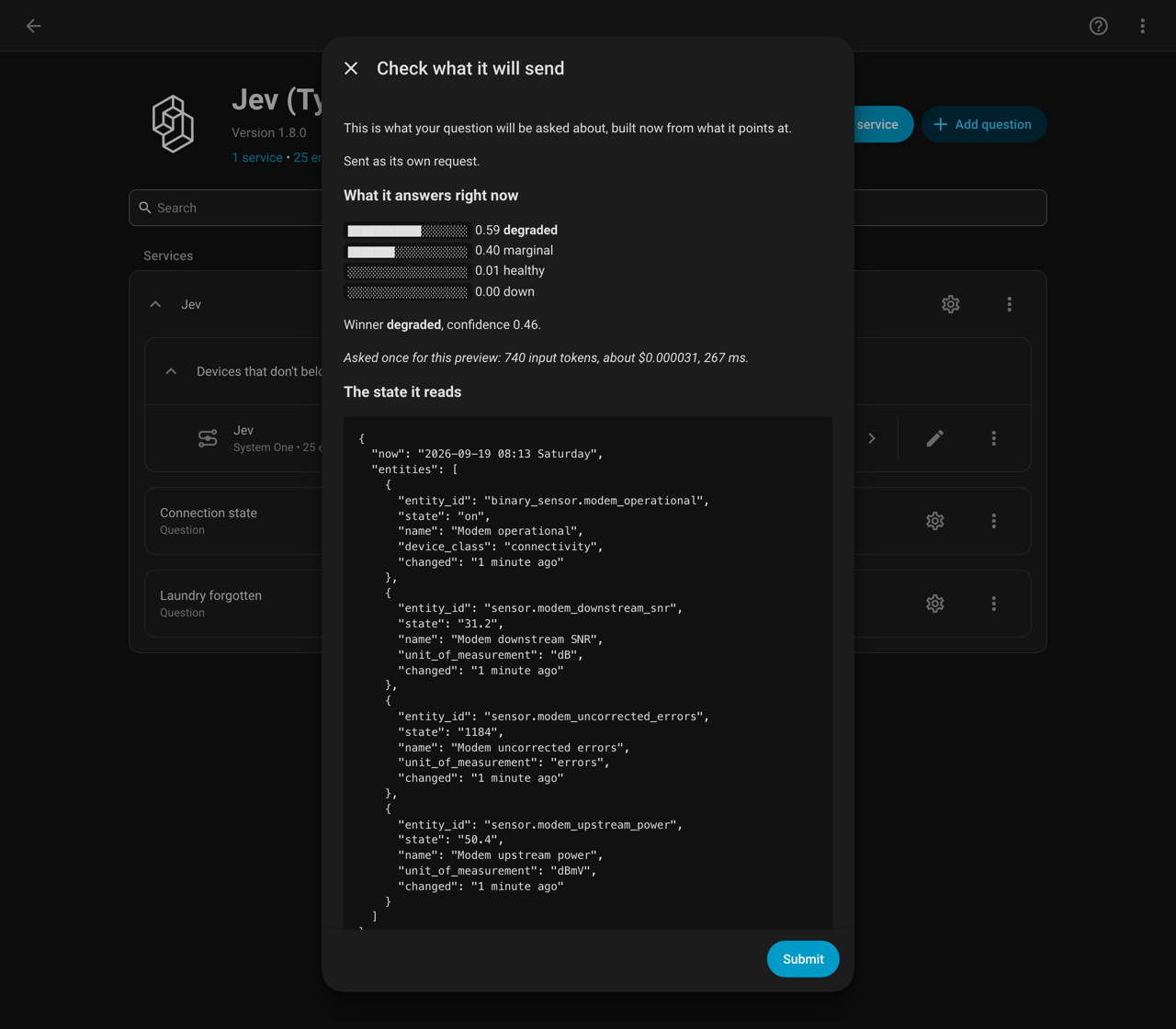 The connection question answering degraded